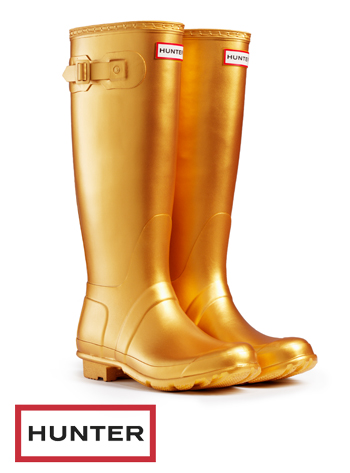 gold hunter wellies